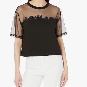 Armani Exchange Mesh crop top
